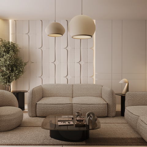 Canapé 3 places LIVIA Tissu bouclette