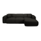 Canapé grand angle droit convertible LIVA Tissu bouclette