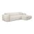 Canapé grand angle droit convertible LIVA Tissu bouclette