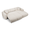 Canapé grand angle droit convertible LIVA Tissu bouclette