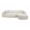 Canapé grand angle droit convertible LIVA Tissu bouclette