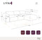 Canapé grand angle droit convertible LIVA Tissu bouclette