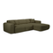 Canapé grand angle droit convertible LIVA Tissu bouclette