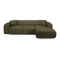Canapé grand angle droit convertible LIVA Tissu bouclette