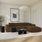Canapé grand angle droit convertible LIVA Velours texturé