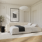 Canapé grand angle droit convertible LIVA Velours texturé