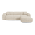 Canapé grand angle droit convertible LIVA Velours texturé