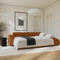 Canapé grand angle droit convertible LIVA Velours texturé