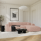 Canapé grand angle droit convertible LIVA Velours texturé
