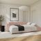 Canapé grand angle droit convertible LIVA Velours texturé