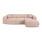 Canapé grand angle droit convertible LIVA Velours texturé