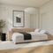 Canapé grand angle droit convertible LIVA Velours texturé