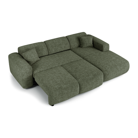Canapé grand angle droit convertible LIVA Velours texturé