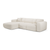 Canapé grand angle gauche convertible LIVA Tissu bouclette