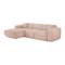 Canapé grand angle gauche convertible LIVA Velours texturé