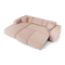 Canapé grand angle gauche convertible LIVA Velours texturé