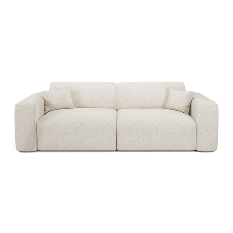 Canapé 4 places convertible LIVA Tissu bouclette