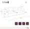 Canapé 4 places convertible LIVA Tissu bouclette