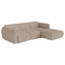 Canapé d'angle droit convertible LIVIA tissu bouclette