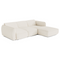 Canapé d'angle droit convertible LIVIA tissu bouclette