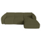 Canapé d'angle droit convertible LIVIA tissu bouclette