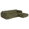 Canapé d'angle droit convertible LIVIA tissu bouclette