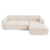 Canapé d'angle droit convertible LIVIA velours tramé