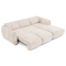 Canapé d'angle droit convertible LIVIA velours tramé