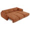Canapé d'angle droit convertible LIVIA velours tramé