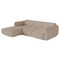 Canapé d'angle gauche convertible LIVIA tissu bouclette