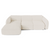 Canapé d'angle gauche convertible LIVIA tissu bouclette