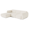Canapé d'angle gauche convertible LIVIA tissu bouclette