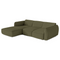 Canapé d'angle gauche convertible LIVIA tissu bouclette