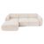 Canapé d'angle gauche convertible LIVIA velours tramé