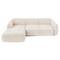 Canapé d'angle gauche convertible LIVIA velours tramé