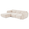 Canapé d'angle gauche convertible LIVIA velours tramé