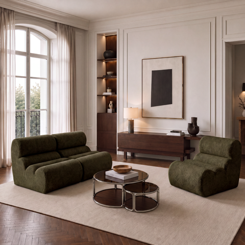 Fauteuil LOFT tissu bouclette