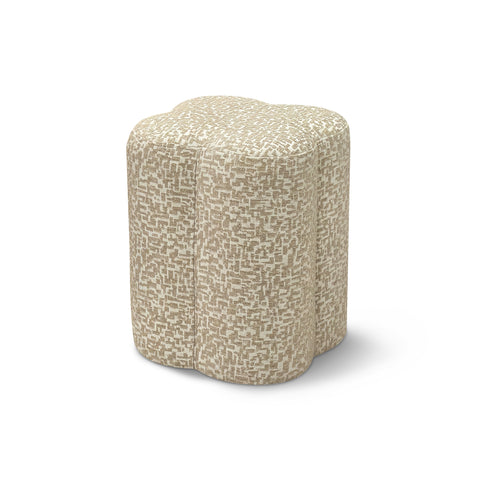 Pouf LUCKY tissu texturé à motif