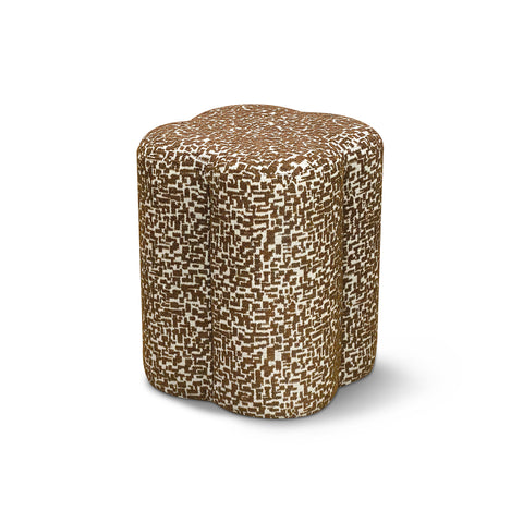 Pouf LUCKY tissu texturé à motif