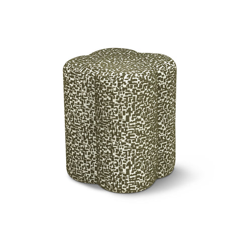 Pouf LUCKY tissu texturé à motif