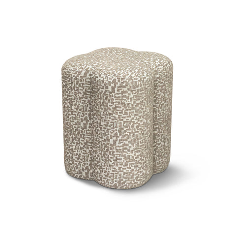 Pouf LUCKY tissu texturé à motif