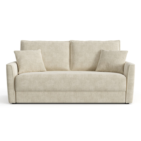 Canapé convertible 3 places LUXO tissu tramé touché doux