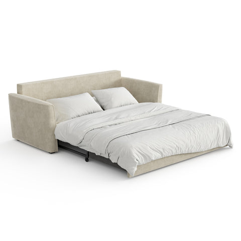 Canapé convertible 3 places LUXO tissu tramé touché doux