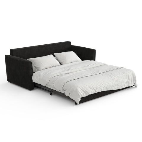 Canapé convertible 3 places LUXO tissu tramé touché doux