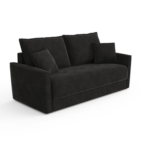 Canapé convertible 3 places LUXO tissu tramé touché doux