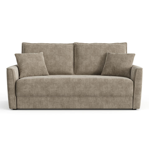Canapé convertible 3 places LUXO tissu tramé touché doux