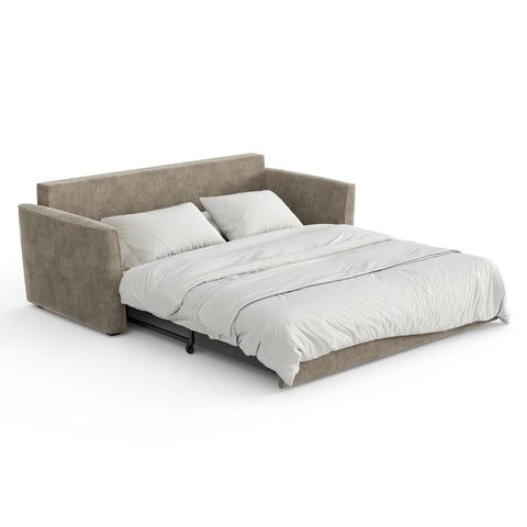 Canapé convertible 3 places LUXO tissu tramé touché doux