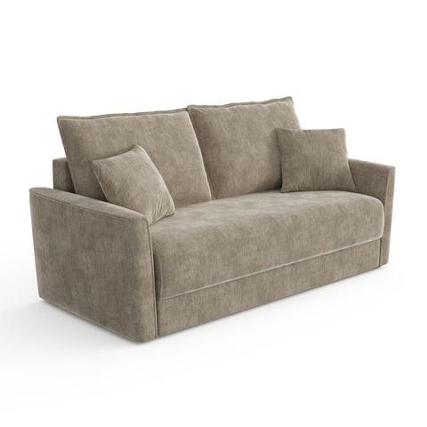 Canapé convertible 3 places LUXO tissu tramé touché doux