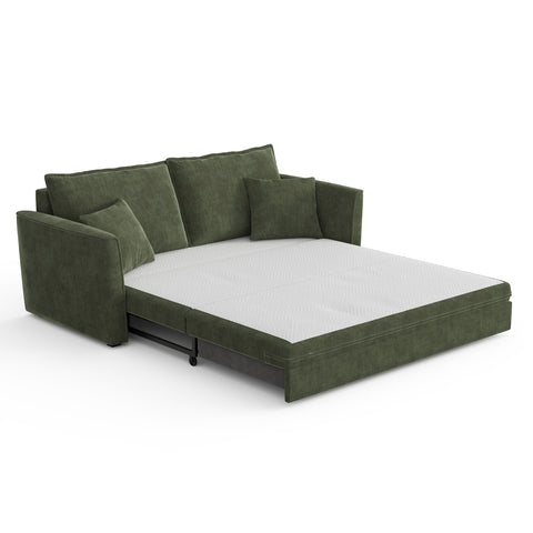 Canapé convertible 3 places LUXO tissu tramé touché doux