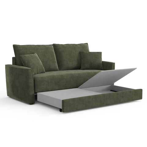 Canapé convertible 3 places LUXO tissu tramé touché doux